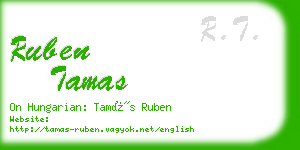 ruben tamas business card